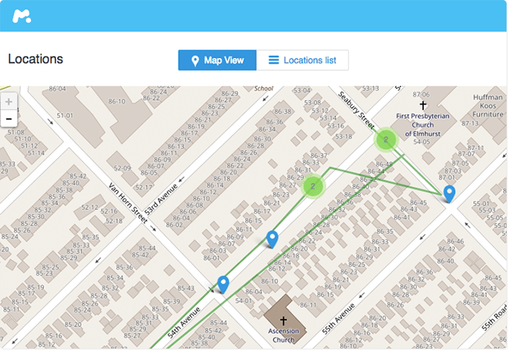 Capture d'écran de mSpy GPS