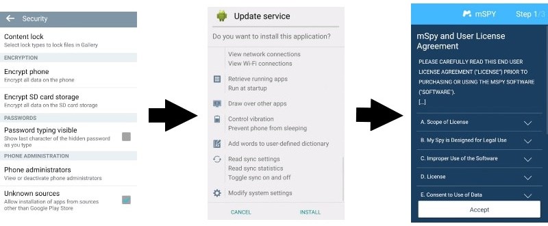 Installation de mSpy sur Android